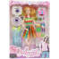 GIRL ANGEL Wonderful Barbie Toy With Dress and Accessories For Kids and Girls (barbie_shoe_dress_ear_rainbow) image