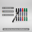 GXin White Board Marker Refillable 6 pcs (3 Black, 1 Red, 1 Blue, 1 Green) image