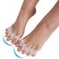 Galaxy Soft Elastic Toe Straighteners 5 Hole Silicone Gel Separators Bunion (White) - 1 Pair image