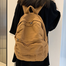 Gamlfl Light Brown Canvas Backpack For Women And Men Retro Aesthetic Travel Laptop Bag image