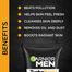 Garnier Men Face Wash Brightening and Anti-Pollution TurboBright Double Action - 100 gm image