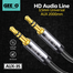GEEOO HD Audio Line 3.5mm Universal 2 Meter Fabrics AUX Cable Black - AUX35 image