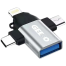 GEEOO GB12 3 in 1 Lightning to Type-C to Micro OTG Converter-Any color image