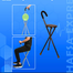 Getwell RFL Walking Stick With Seat Stool Chair. image