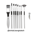 Giorgione Mate-30 Black Nylon Brush Suit 8 Pcs image