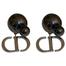 Girl Ins New Black Letter D Pearl Earrings for Women Girl Fashion Party Accessories image