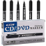 Gixin CD/DVD/OHP Marker Pen- Black 12 Pcs image