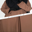 Glam Touch Abaya Zahra Pleated Plain Abaya Milk-Coffee image