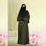 Glam Touch Abaya Zahra Pleated Plain Abaya Boiled Olive image
