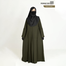 Glam Touch Abaya Zahra Pleated Plain Abaya Boiled Olive image