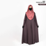 Glam Touch Abaya Zahra Pleated Plain Abaya Deep Mocha image