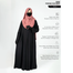 Glam Touch Abaya Zahra Pleated Plain Abaya Black image
