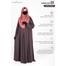 Glam Touch Abaya Zahra Pleated Plain Abaya Deep Mocha image