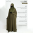 Glam Touch Designer Pleated Kaftan Abaya Boiled Olive image