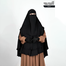 Glam Touch Leya Double Layer Ready Hijab-Niqab Set | Black image
