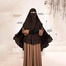 Glam Touch Leya Double Layer Ready Hijab-Niqab Set | Chocolate Coffee image