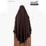 Glam Touch Leya Double Layer Ready Hijab-Niqab Set | Chocolate Coffee image