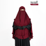 Glam Touch Leya Double Layer Ready Hijab-Niqab Set | Maroon image