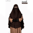 Glam Touch Leya Double Layer Ready Hijab-Niqab Set | Chocolate Coffee image