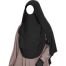 Glam Touch Luna- 2 Layer Hoodie Niqab | Black image