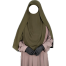 Glam Touch Luna- 2 Layer Hoodie Niqab | Boiled Olive image