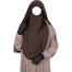 Glam Touch Luna- 2 Layer Hoodie Niqab | Chocolate Coffee image