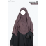 Glam Touch Luna- 2 Layer Hoodie Niqab | Deep Mocha image