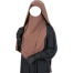Glam Touch Luna- 2 Layer Hoodie Niqab | Milk Coffee image