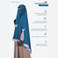 Glam Touch Tohfa Ready Hijab Niqab Set | Teal image