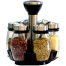 Glass Rotating Spice Jar 6 Pcs set image