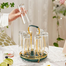 Glass Stand Rack Holder-Stainless Steel Gold image