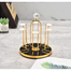 Glass Stand Rack Holder-Stainless Steel Gold image