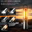 Glimmer 800LM Zoomable LED Torch Flashlight 1200mAh Rechargeable Spotlight with Side Lamp for Camping - Dark Green image