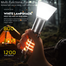 Glimmer 800LM Zoomable LED Torch Flashlight 1200mAh Rechargeable Spotlight with Side Lamp for Camping - Dark Green image