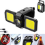 Glimmer Cob And Xpe Mini Keychain Work Light 800mah 500lm Usb Type C Rechargeable Foldable Flashlight With Magnet Hook And 6 Modes image