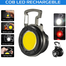 Glimmer Cob Multi Dash Function Mini Keychain Flashlight 500 Mah Usb Type C Rechargeable Torch 500 Lumen With Magnet Bottle Opener Hat Clip And Emergency Work Light image