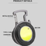 Glimmer Cob Multi Dash Function Mini Keychain Flashlight 500 Mah Usb Type C Rechargeable Torch 500 Lumen With Magnet Bottle Opener Hat Clip And Emergency Work Light image