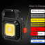 Glimmer Mini Rechargeable 500 Mah Keychain Flashlight 500 Lumen Cob Led Pocket Light With Magnet 7 Modes Waterproof Camping Torch image