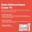 Globe Hydrocortisone Maximum Strength Cream 1Percent with Aloe USP 1oz-28.4gm image