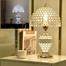 Gold Mermaid Crystal Table Lamp, Double Button Switch Fit Crystal Nightstand Lamp Modern Light for Living Room, Bedroom, Dining Room, Garage, Hallway, Home Office/Study image