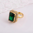 Green Crystal Luxury Ring Party Ring Engagement Wedding Jewelry Ring image
