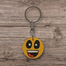 Grinning Face With Big Eyes Hand-Painted Wooden Keyring image