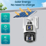 HD 4MP V380 Dual Lens WiFi 4G Solar Security Camera - T4 image
