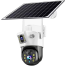 HD 4MP V380 Dual Lens WiFi 4G Solar Security Camera - T4 image
