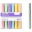 Half Sugar Fluorescent Pen Students With Large Capacity Color Handbook Marker Pen Key Points 6 Pcs Set image
