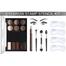 Handaiyan 12 Colors Eyebrow Powder 5 Colors Eyebrow Cream Palette With Eyebrow Pencil Brush Cards Waterproof Makeup Kit image