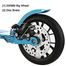Hapsters Urban Foldable Kick Scooter Adjustable Height 100kg Max image
