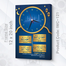 Hasain Mart Arabic Calligraphy Wall Clock 12 x 20 Inch image