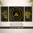 Hasain Mart Combo Wall Clock 24 x 12 Inch (Total) image