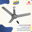 Havells Crista BLDC 1200mm Dust Resistant Coating Remote Control Ceiling Fan (Slate Chrome) image